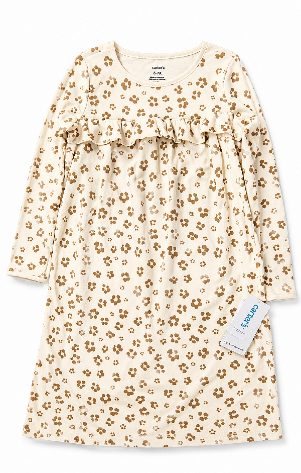 Camisola Infantil em Fleece, Estampa de Leopardo, Carter´s