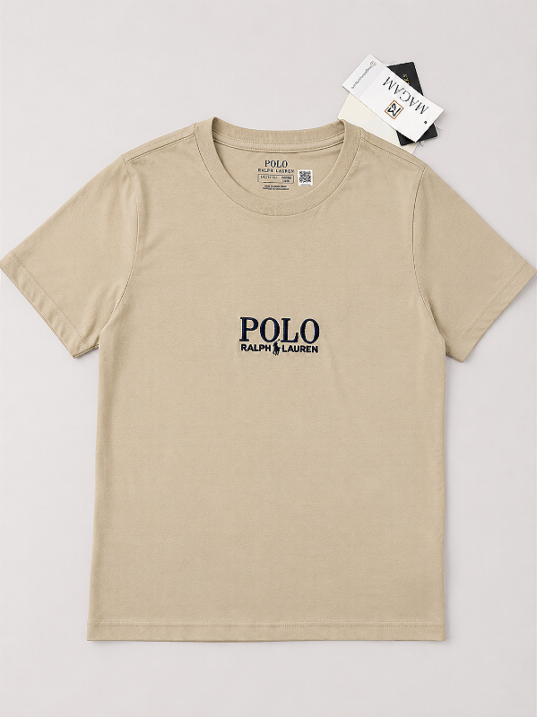 Camiseta Logo Infantil, Vintage Khaki, Polo Ralph Lauren