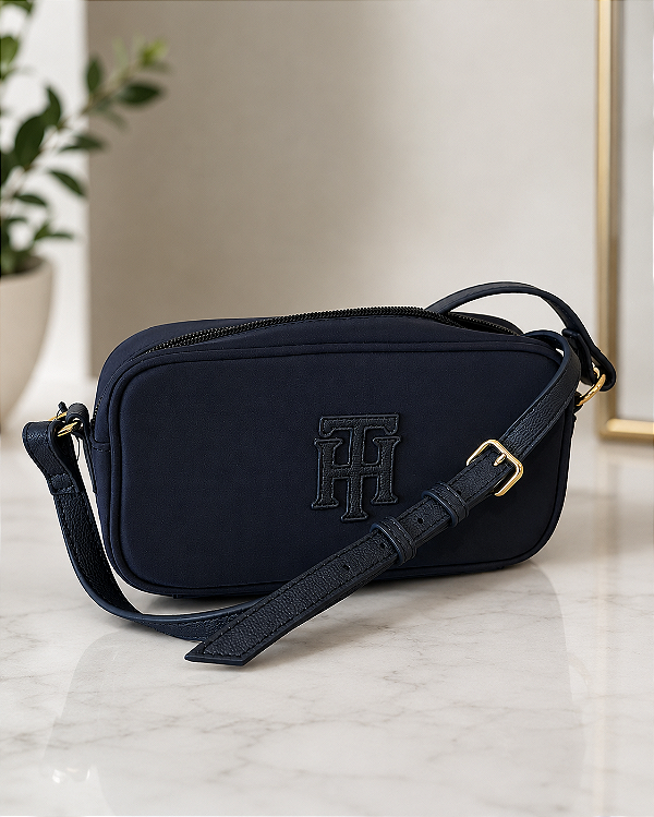 Bolsa Transversal Retangular, Azul Marinho, Tommy Hilfiger