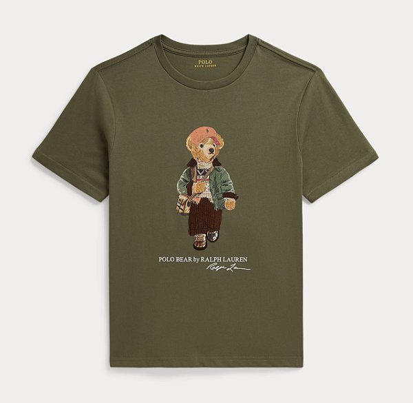 Camiseta Infantil Polo Bear, Verde Oliva, Polo Ralph Lauren