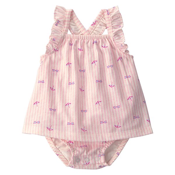 Vestido Romper de Bebê, Estampa de Praia, Child of Mine by Carter’s