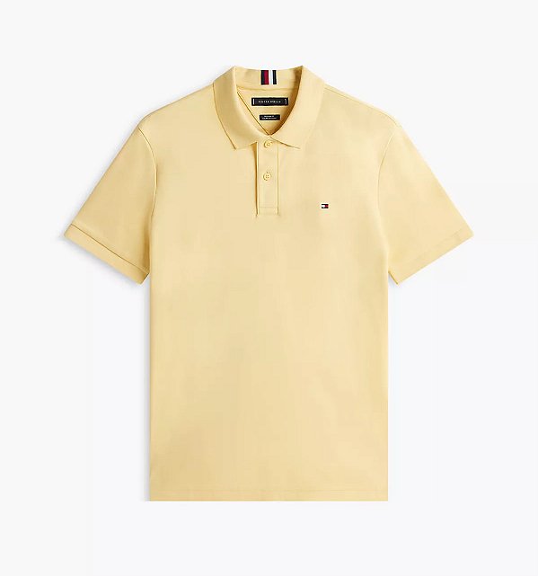Camiseta Polo Masculina, Amarelo Claro, Tommy Hilfiger