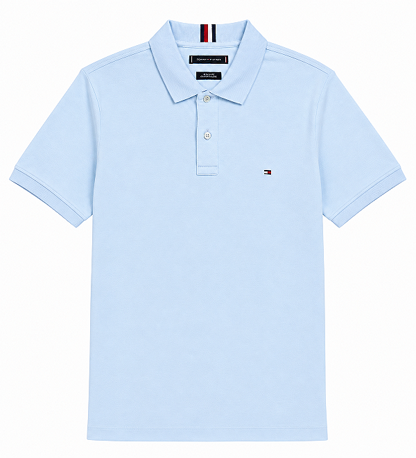 Camiseta Polo Masculina, Azul Claro, Tommy Hilfiger
