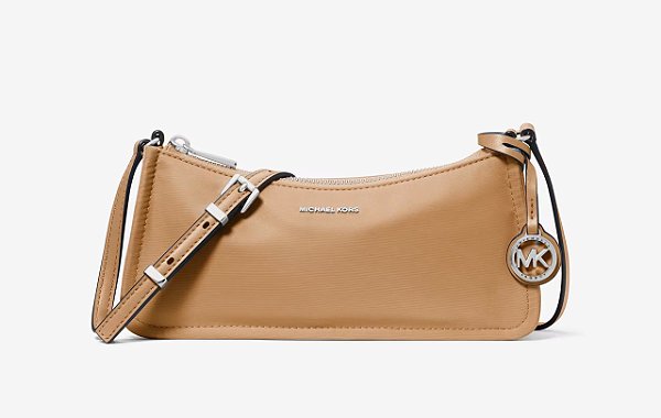Bolsa Crossbody em Nylon, Small Zadie, Peanut, Michael Kors