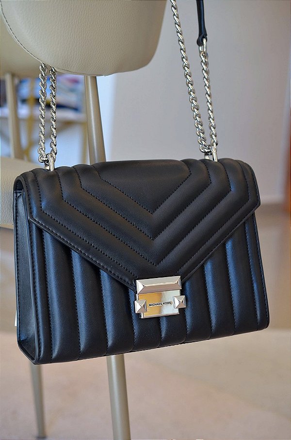 Bolsa Crossbody, Medium Whitney, Black, Michael Kors