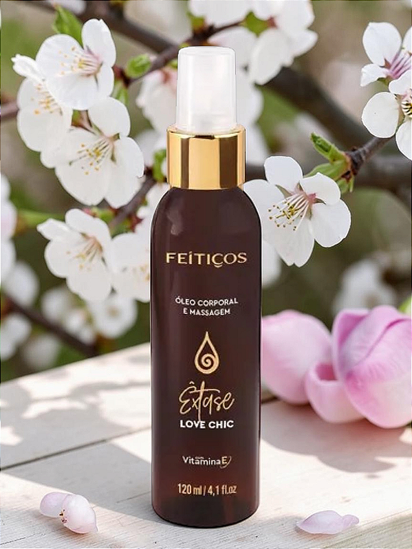 Êxtase Óleo Corporal e Massagem em Spray Fragrância Love Chic 120ml Feitiços Aromáticos