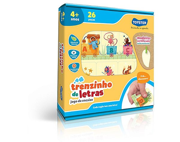 Quebra-cabeça de Madeira Trenzinho de Letras