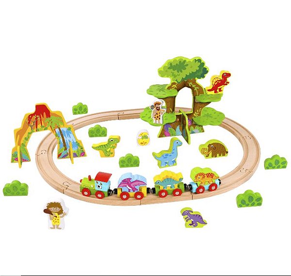 Pista Trem Dinossauro - Tooky Toy