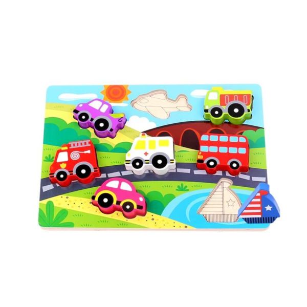 Tabuleiro de Encaixe Transportes - Tooky Toy