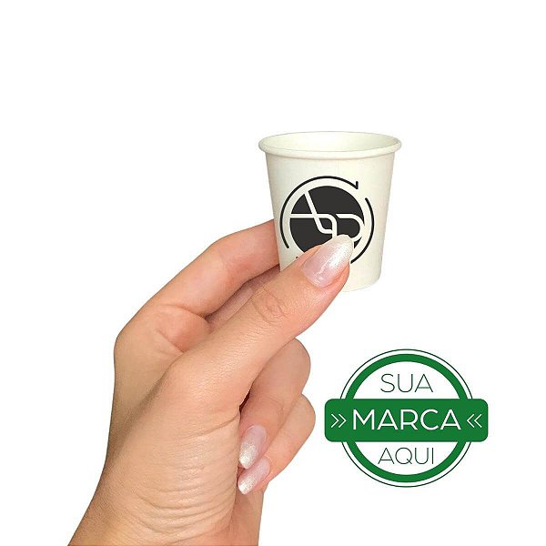 Copo Papel Personalizado 1 Cor 60ml Biodegradável - 2.000un
