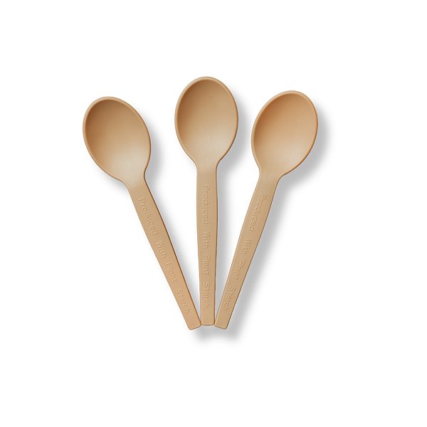 Colher Bagaço de Milho 16cm Biodegradável - 100un