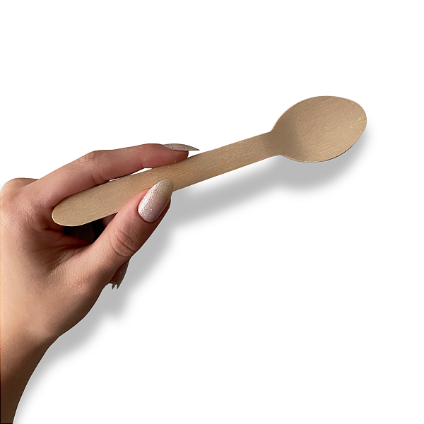 Colher Madeira Premium 16cm Biodegradável - 2.000un