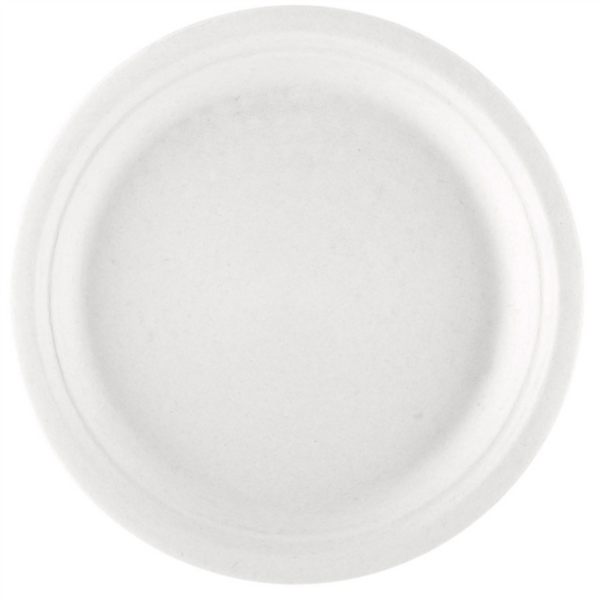 Pratos Bagaço Branco Ø23x2cm BPA Free Anders Pack - 50un