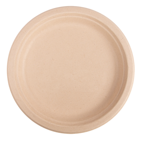 Pratos Bagaço Cana Natural Ø23x2cm Anders Pack - 1.000un