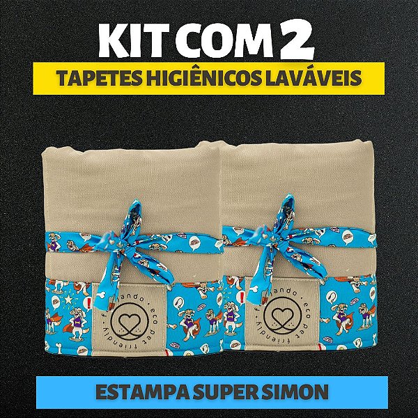 Kit 2 Tapetes - Super Simon - Bege - G