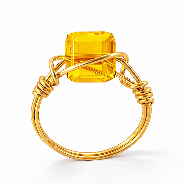 Anel Kubus (cristal austríaco)