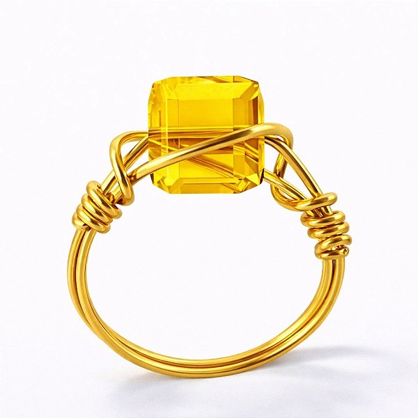 Anel Kubus (cristal austríaco)