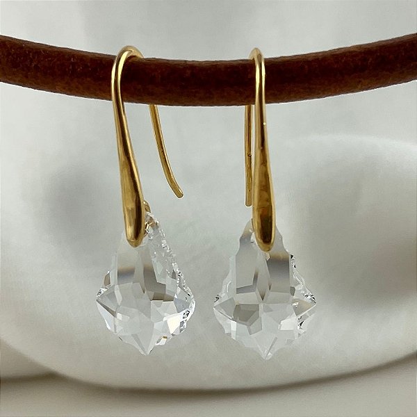 Brincos Glanz incolor ( cristal austríaco )