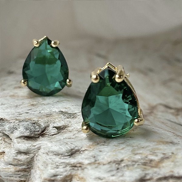 Brincos “Acqua Di Smeraldo” ( pedra zircônia verde )