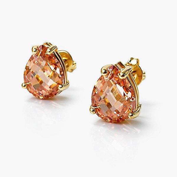 Brincos “ Luce Di Positano” ( zircônia champanhe )