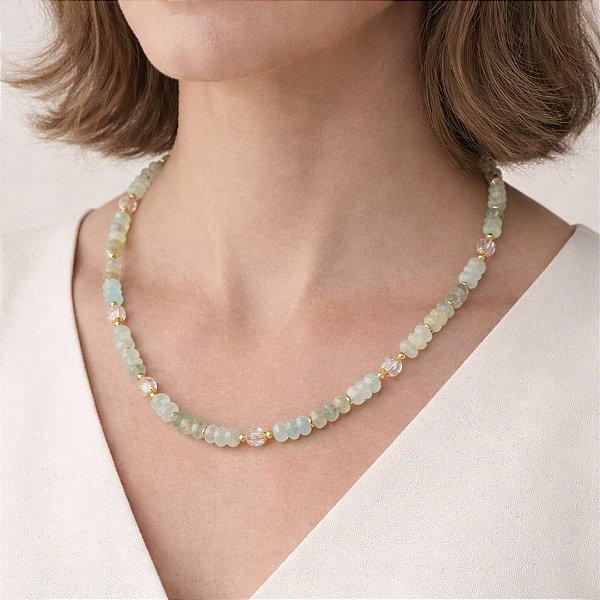 Colar “Bagni di Tiberio” ( Água marinha )