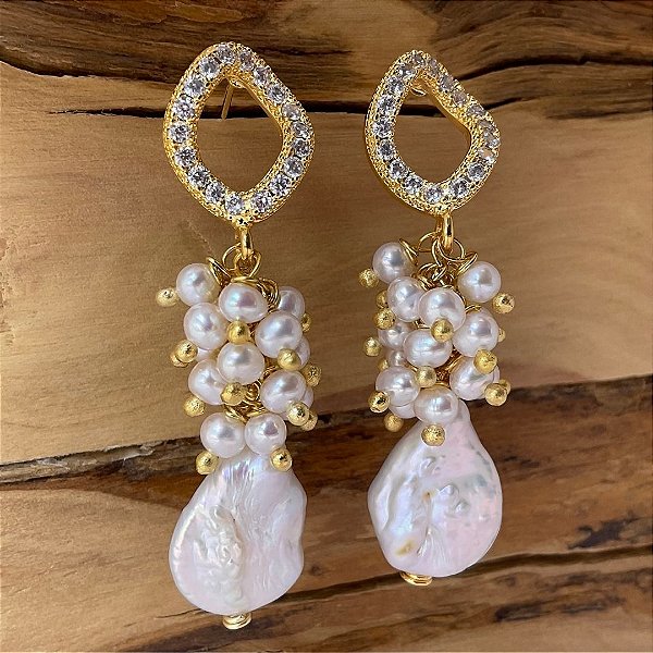 Brincos “Lido Aurora” ( pérolas barrocas )