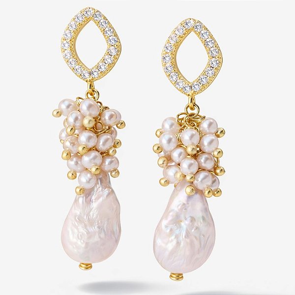 Brincos “Lido Aurora” ( pérolas barrocas )