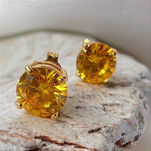 Brincos “Sole Di Positano” ( zircônia amarela )