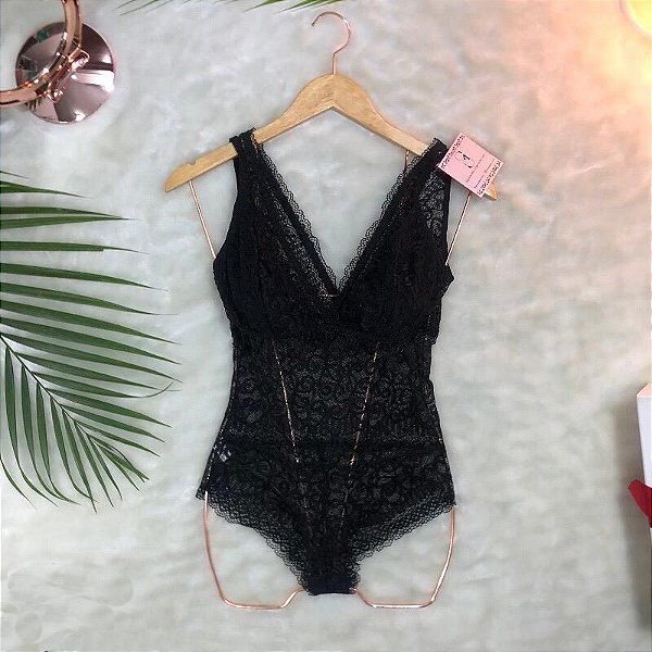 Body Bralette em Renda sem Bojo Romântico