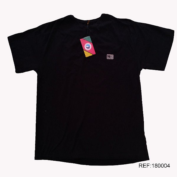 Camiseta Masculina Fio 30 Penteado Wbs 180004 Cor Preta