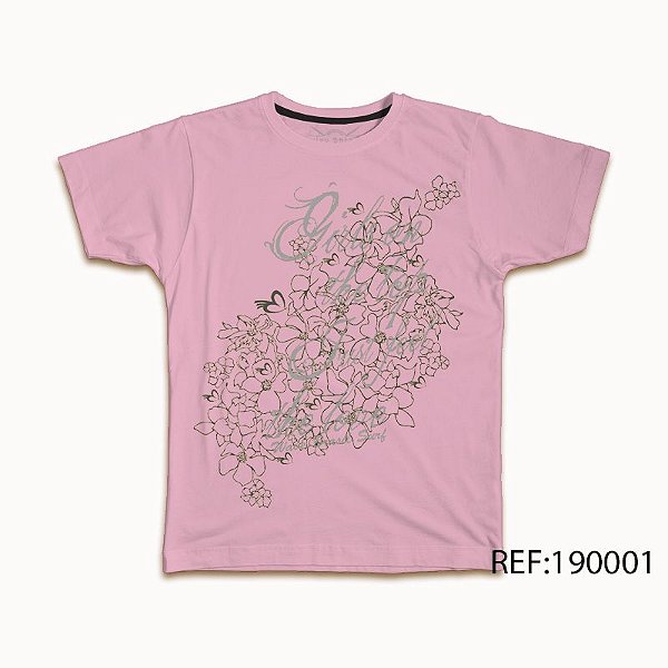 Baby Look Feminina Juvenil 190001 Rosa Claro Fio 30 Penteado