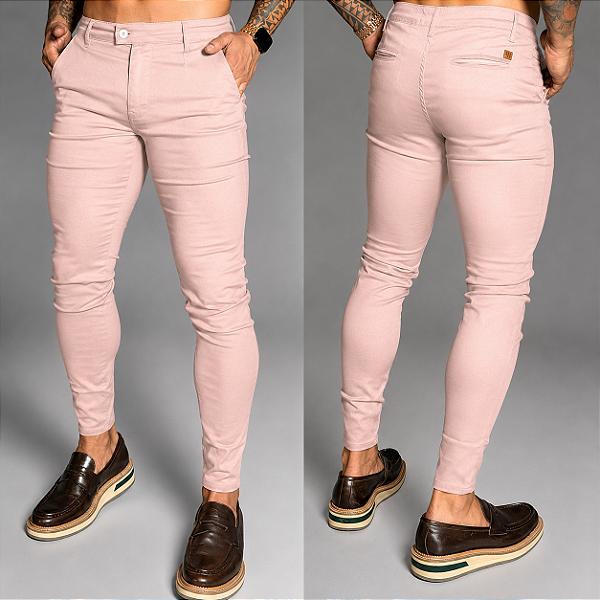 Calça Alfaiataria Skinny Cós Italiano: Rose