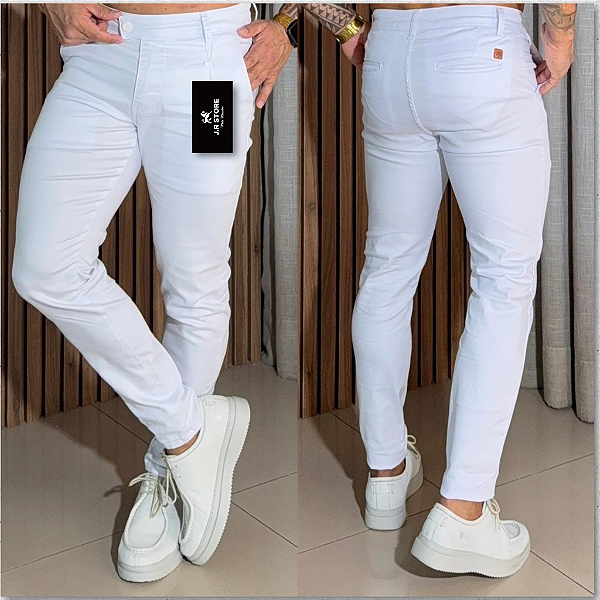 Calça Alfaiataria Slim Cós Italiano: Branca