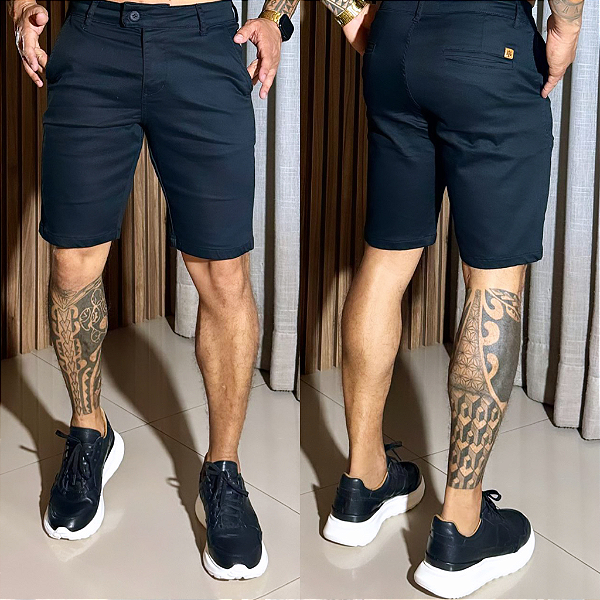 Bermuda Alfaiataria Cós Italiano Black