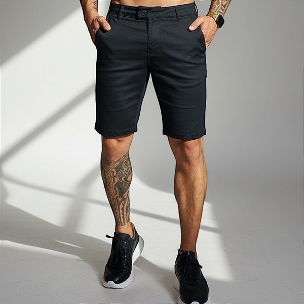 Bermuda Alfaiataria Cós Italiano Black