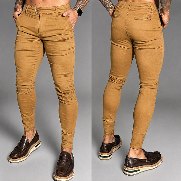 Calça Alfaiataria Skinny Cós Italiano: Chocolate