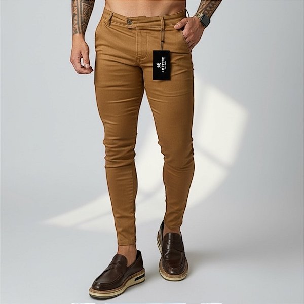 Calça Alfaiataria Skinny Cós Italiano: Chocolate