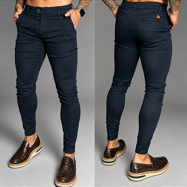Calça Alfaiataria Skinny Cós Italiano: Black