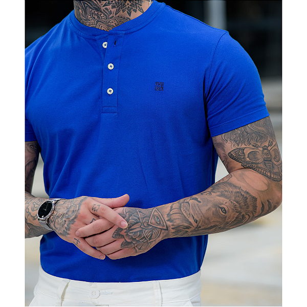 camiseta gola hanley Azul Royal