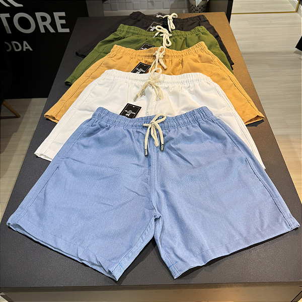 Short Linho Azul BB