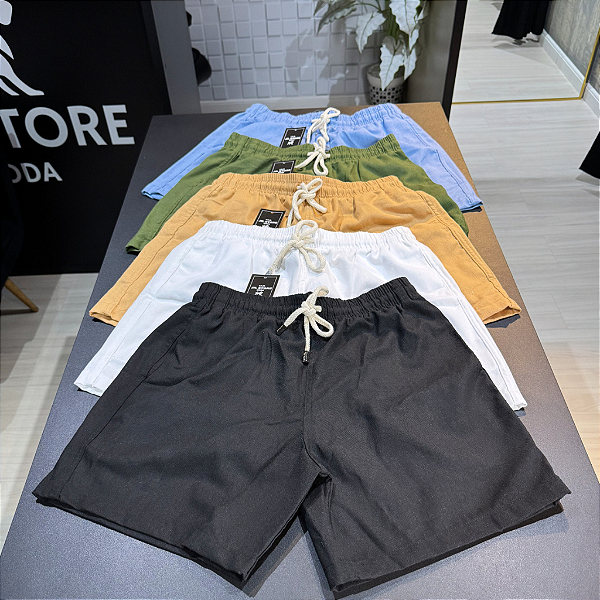 Short Linho Black