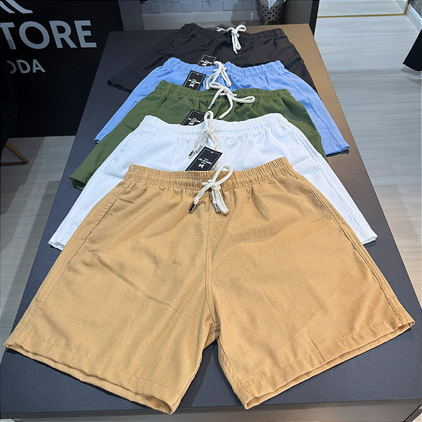 Short Linho Bege