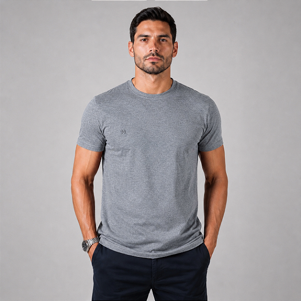 Camiseta Cotton Premium Cinza Mescla