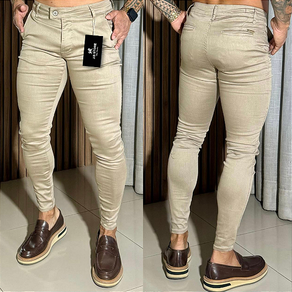 Calça Alfaiataria Skinny Cós Italiano: Nude