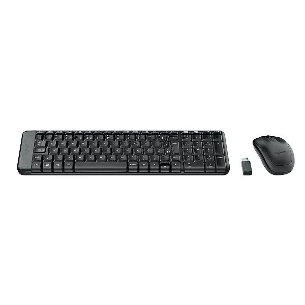 Teclado e mouse wireless MK220 sem fio Logitech