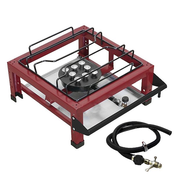 Fogão Semi-Industrial Alta Pressão 1 Boca Master sem Pé com Mangueira e Registro