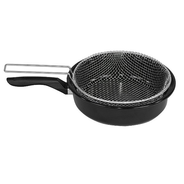 Frigideira Fritatudo com Cesto 26cm Esmaltado