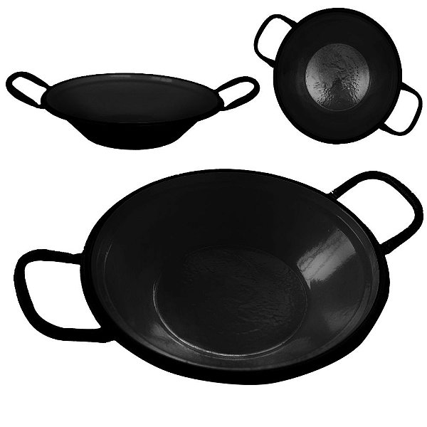 Tacho Para Pasteleiro Preto 24" (60cm) Esmaltado 10 Litros