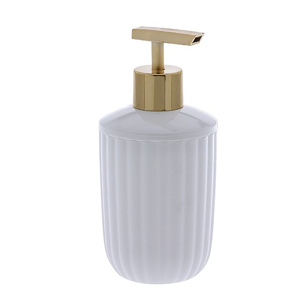 Porta sabonete liquido branco - canelatta