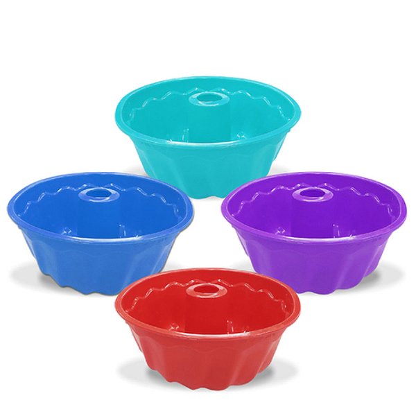 Forma de Silicone com Furo no Meio Colorida
